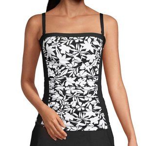 NWT women Lands' End Swim top Bandeau Tankini UPF 50 Size 16 New Never Worn